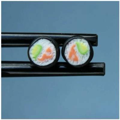 CircusMind náušnice pecky Fimo sushi S4566