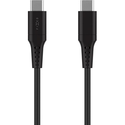 FIXED usb 2.0 гъвкав силиконов кабел usb-c/usb-c 0, 3 м, черен fixdls-cc03-bk (fixdls-cc03-bk)
