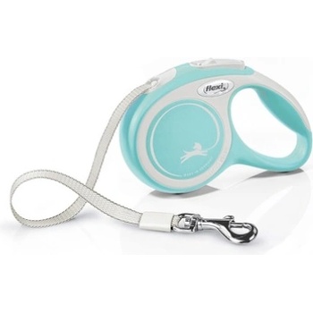 flexi Comfort XS Mini-Автоматичен повод за кучета- 3м лента, до 12кг, светло синьо