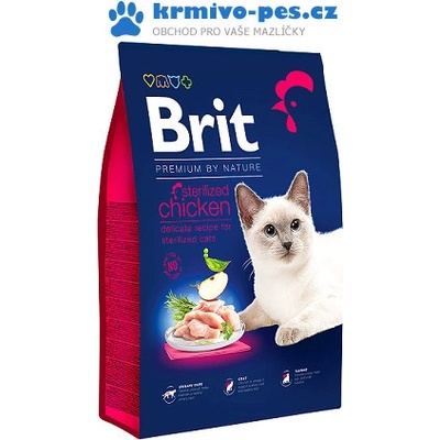 Brit Premium by Nature Cat Sterilized Chicken 8 kg – Zboží Mobilmania