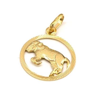 B&B Goldinvestic Zlatý přívěsek beran v kruhu N5070