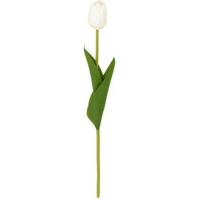 Umělý bílý tulipán Atmosphera 48 cm jako živá květina do vázy do obýváku