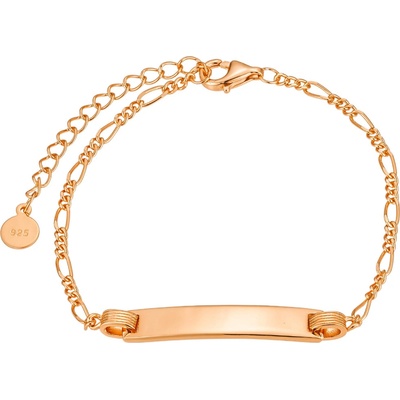 Olivie stříbrný náramek s destičkou ROSE 8878