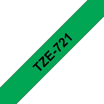 Brother TZe-721 zelená / černá 9 mm