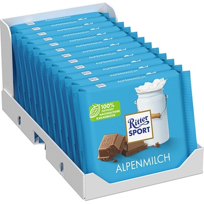 Ritter Sport s alpským mlékem 12 x 100 g
