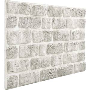 vidaXL Стенни панели 10 бр. 100 x 50 cm Светлосиво EPS пяна (332924)