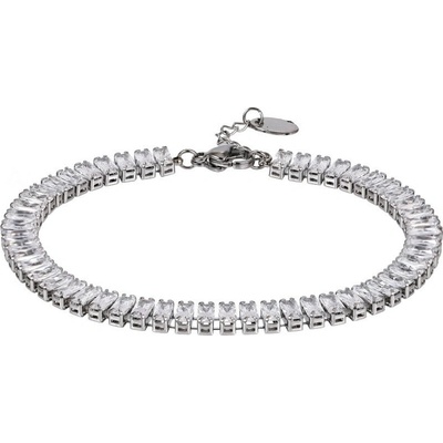 Free Style Tenisový náramek z chirurgické oceli se zirkony MBSS223