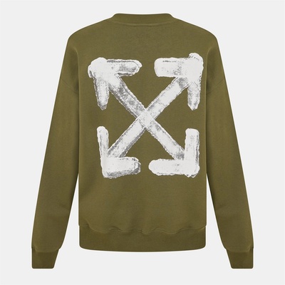 Off White Блуза Off White Men's Skate Relaxed Fit Crew Sweatshirt - Green Moss