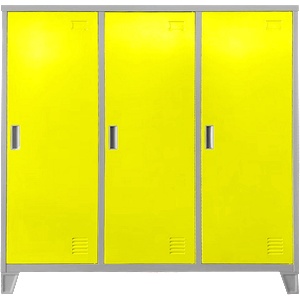 Carmen Метален шкаф Carmen CR-1605-3 JZ - сив / патешко жълт (3580179_9) - bay