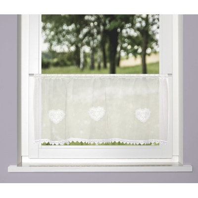 Home Wohnideen vitrážková záclona 23287 NISHAY 0105 biela 45x120 cm (v x s)
