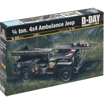 Italeri Jeep Willys MB verze ambulance Model Kit 0326 1:35