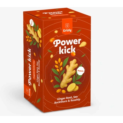 GRIZLY Power kick BIO bylinný čaj 20 ks