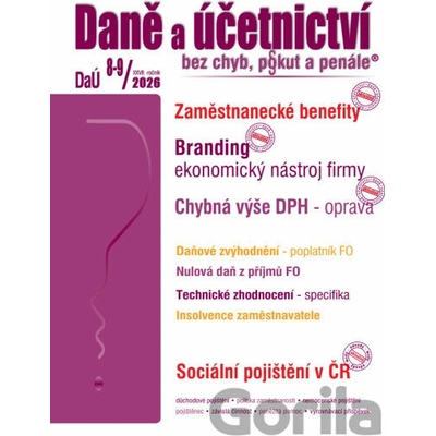 DaÚ č. 8-9 / 2026 - Zaměstnanecké benefity a DPH - Martin Děrgel, Ivan Macháček, Václav Benda, Antonín Daněk, Pavel Novák