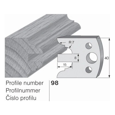 IGM profil 098 - pár omezovačů 40x4mm SP