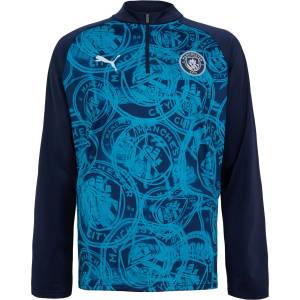 PUMA Mens Manchester City Licensed Drill Top 2025 2026 - Navy/Blue