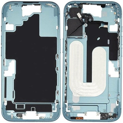 Středový rám iPhone 16 modrozelený + boční tlačítka IPH0886