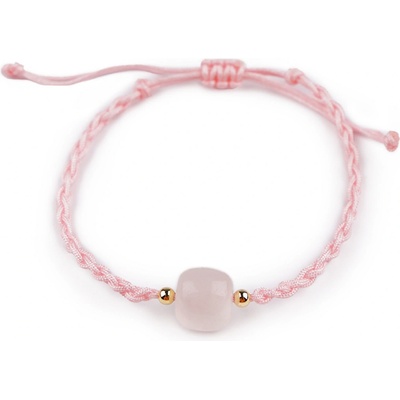 Prima-obchod náramek shamballa se skleněným korálkem růžová nejsv. 106009