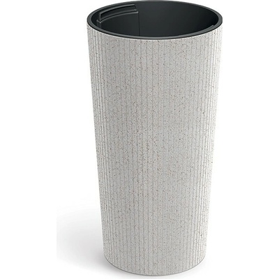 Prosperplast Kvetináč Lamie Slim Eco Wood biely, 20 cm