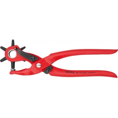 Knipex Revolverové děrovací kleště, červený práškový nástřik, 220 mm – Zboží Mobilmania