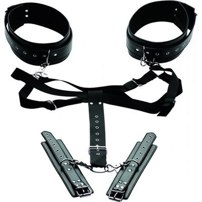 Master Series Acquire Easy Access Thigh Harness with Wrist Cuffs