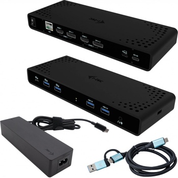 i-Tec Universal Dual 4K Display Docking Station + Power Delivery 85W + Universal USB-C Charger 100 W CADUA4KDOCKPDB100
