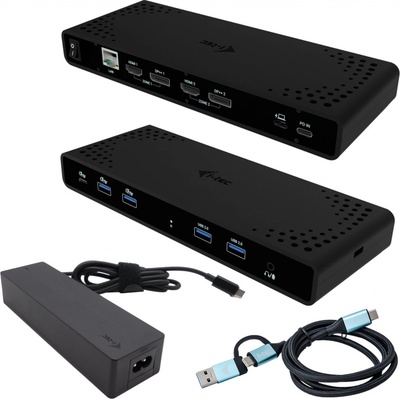 i-Tec Universal Dual 4K Display Docking Station + Power Delivery 85W + Universal USB-C Charger 100 W CADUA4KDOCKPDB100