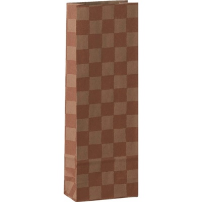 Maileg Papírový sáček Checker Powder / Vintage rose 24 cm – set 5 ks, růžová barva, papír