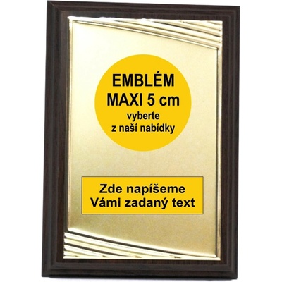 VIZINGR Plaketa H122-G231.01 Emblém MAXI 5 cm vyberte podle sportu. H122-G231.01/15 cm