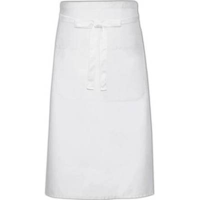 Link Kitchen Wear Kuchařská zástěra s kapsou X1000T White 70x120cm