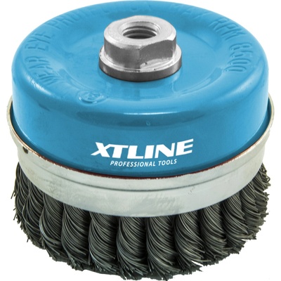 XTLINE Hrnčeková kefa zo splietaného drôtu M14 Priemer: 80 mm, Závit vretena: M14, Max. otáčky: 8500 ot/min