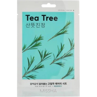 Missha Airy Fit Sheet Mask Tea Tree текстилна маска за лице с екстракт от чаено дърво 19 g унисекс