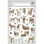 TITANUM Sheep paper stickers, flowers 31pcs