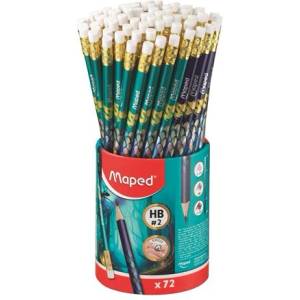 Maped Графитни моливи с гума, моливник, HB, триъгълни, MAPED "Dragon dragon", 72 бр. 851830 (851830)