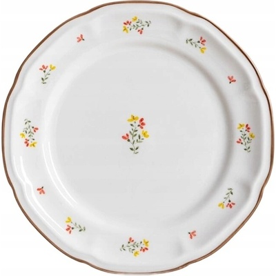 Homla Porcelánový talíř GRETA dezertní s květinovým vzorem 21 cm