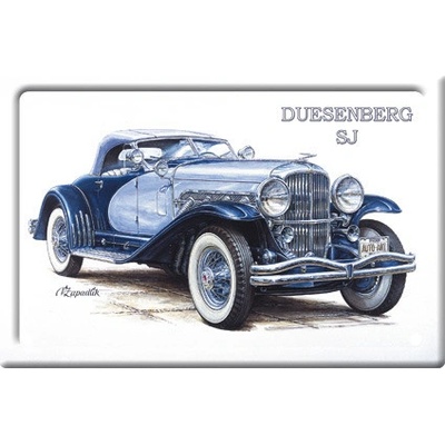 Plechová cedule automobilu Duesenberg SJ, 150x100 mm