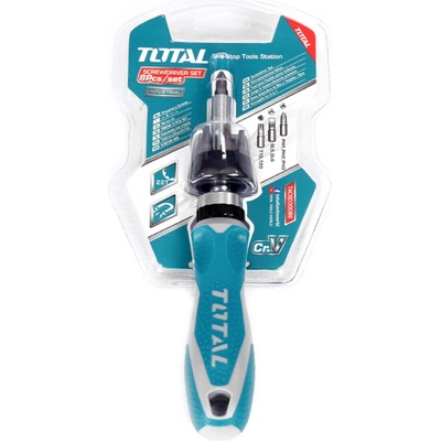 TOTAL Комплект отвертка с тресчотка и битове, total, 8 части (tl tacsd30086)