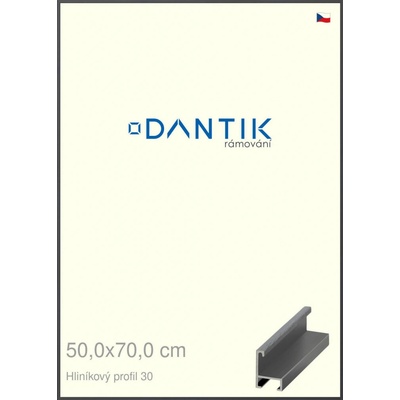 DANTIK rám na obraz 50 x 70 Dýha barevná šedá tmavá