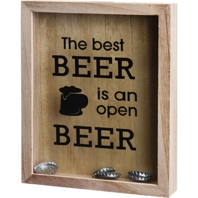 Home Styling Collection Dekorační zásobník na zátky od piva, 20 x 25,5 cm, hnědá
