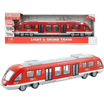 Детска играчка Ocie City Service - Влак метро, 1: 16, червен (OTG0922819)