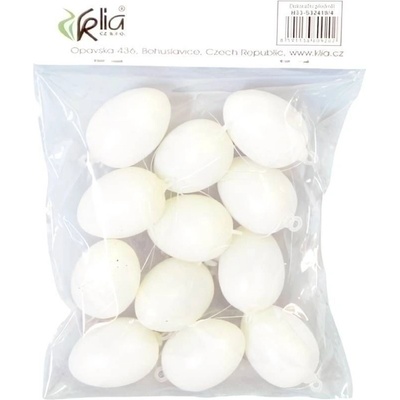 Vajíčka závěs pvc 12ks/4cm bílá