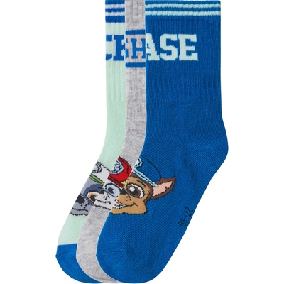 Dětské ponožky 3 páry modrá/šedá/mintová – Zbozi.Blesk.cz