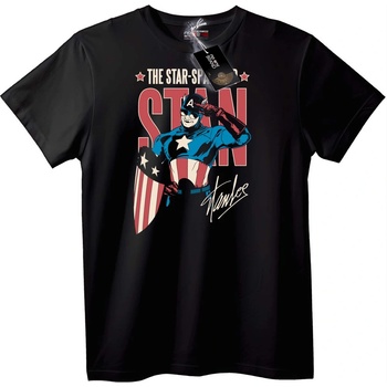 NOONEBRAND Тениска Капитан Америка Stan Lee - L, Black