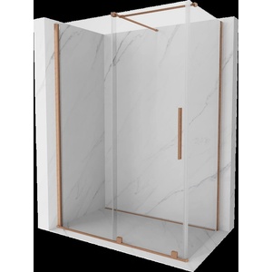 Mexen Velar плъзгаща се душ кабина 140 x 80 см, прозрачна, полирана мед (871-140-080-01-65)