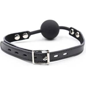  Ohmama fetish - Силиконов ball гег с leather belt (padlock включен)