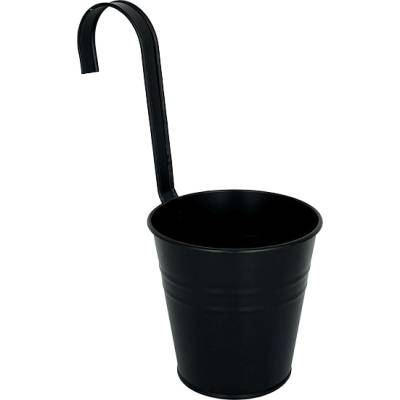 Mica САКСИЯ КРЪГЛА МЕТАЛНА С КУКИ joey h12xd13см ЧЕРНА (1172882)