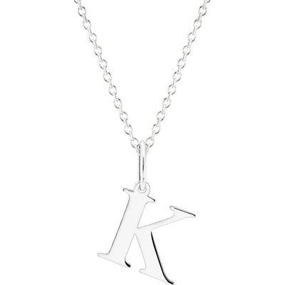 Gemmax Řetízek s písmenem „K“ bílé zlato GUSWN-43521-25841