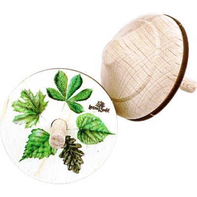 Lesní svět Dřevěná káča Listy – Zboží Mobilmania