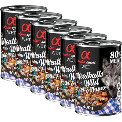 Alpha Spirit Meatballs - Дивеч с мащерка 6 x 400 г