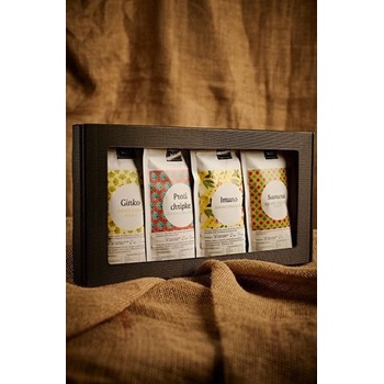 Pureway Darčekový set sypané čaje HERBAL Ginko Proti Chrípke Imuno Samurai 180 g