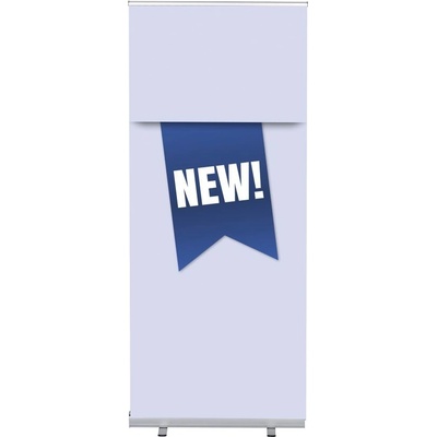 Jansen Display Set Roll-baneru Budget s vytištěným motivem, Novinka, modrý, anglicky, 870 x 2080 mm